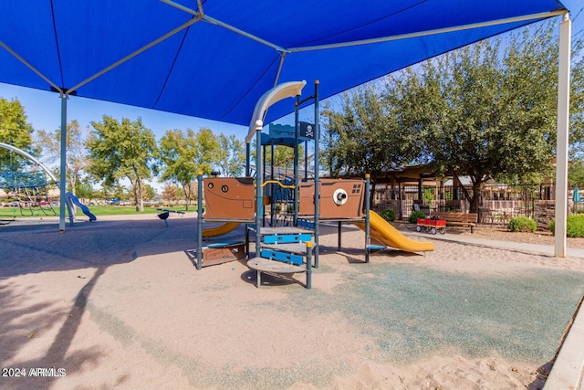 view of jungle gym