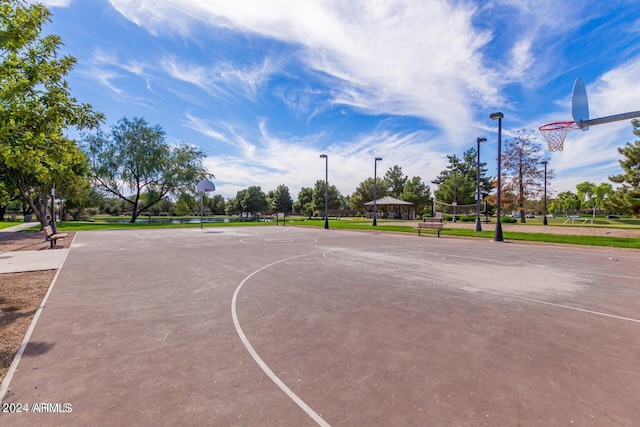 view of basketball court