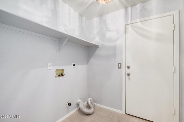 1712 E Saratoga St, Gilbert, AZ 85296 - clothes washing area featuring hookup for a washing machine, baseboards, electric dryer hookup, and laundry area