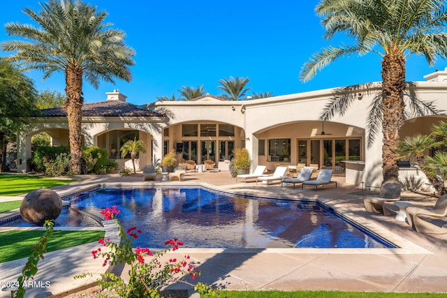 view of pool with a patio area