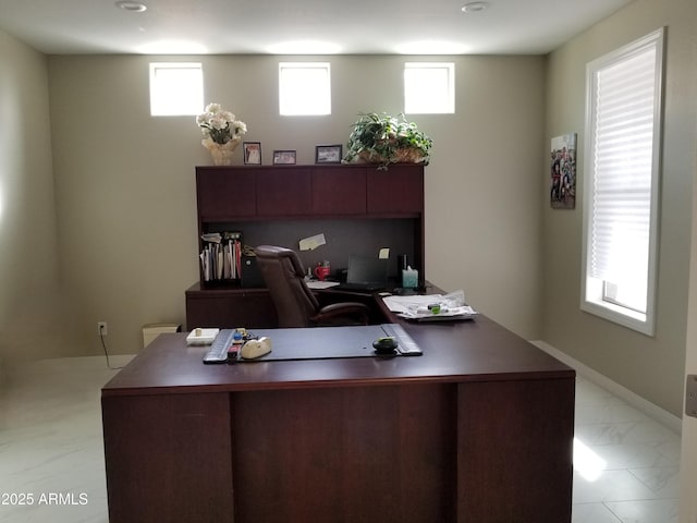 35317 N 31st Dr, Phoenix, AZ 85086 - office area featuring baseboards and marble finish floor