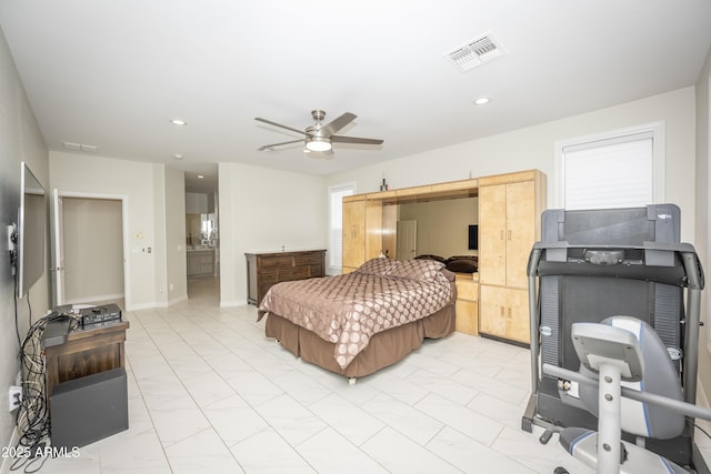 35317 N 31st Dr, Phoenix, AZ 85086 - bedroom featuring marble finish floor, recessed lighting, and visible vents