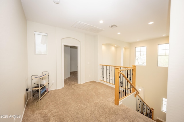 35317 N 31st Dr, Phoenix, AZ 85086 - hall with recessed lighting, an upstairs landing, carpet, and visible vents