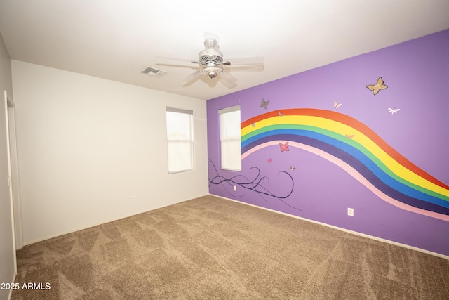 35317 N 31st Dr, Phoenix, AZ 85086 - interior space with visible vents, carpet floors, and a ceiling fan