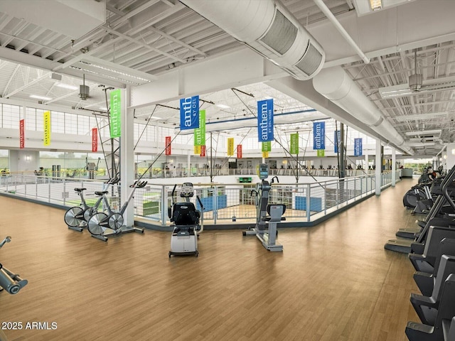 2525 N Riverside Dr, Florence, AZ 85132 - workout area featuring wood finished floors