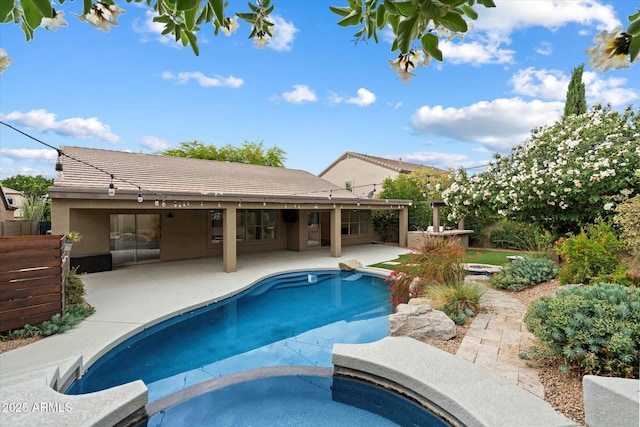 26264 N 46th St, Phoenix, AZ 85050 - view of swimming pool featuring a patio area and a pool with connected hot tub