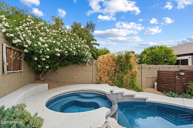 26264 N 46th St, Phoenix, AZ 85050 - view of swimming pool featuring an in-ground hot tub