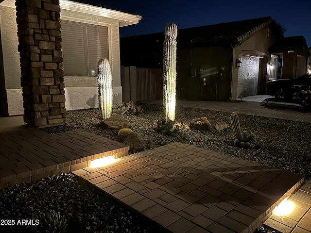 18746 W Rancho Dr, Litchfield Park, AZ 85340 - view of patio at twilight