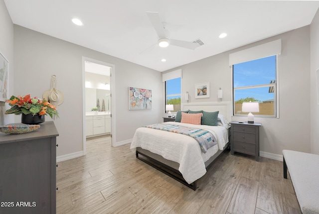 18746 W Rancho Dr, Litchfield Park, AZ 85340 - bedroom featuring baseboards, visible vents, and light wood-type flooring