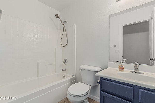 23637 N Desert Dr, Florence, AZ 85132 - bathroom with vanity, toilet, and bathtub / shower combination