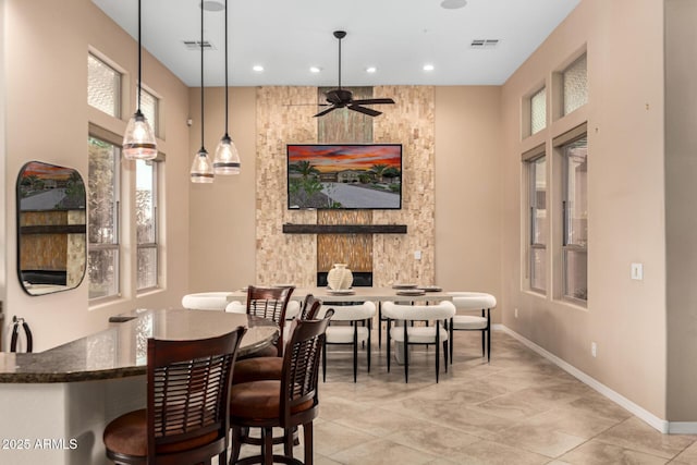 28247 N 128th Dr, Peoria, AZ 85383 - dining space featuring a wealth of natural light, visible vents, and baseboards