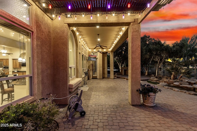 28247 N 128th Dr, Peoria, AZ 85383 - view of patio / terrace featuring a ceiling fan