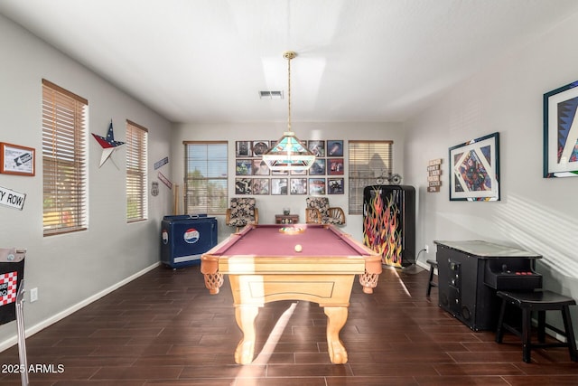 5628 N Rattler Way, Litchfield Park, AZ 85340 - recreation room featuring plenty of natural light, billiards, and dark wood finished floors