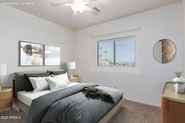 5628 N Rattler Way, Litchfield Park, AZ 85340 - bedroom featuring carpet flooring, baseboards, and a ceiling fan