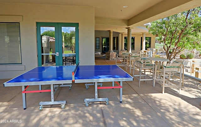 view of patio with french doors