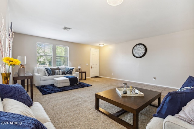 view of carpeted living room