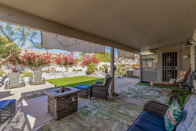 19930 N 98th Ave, Peoria, AZ 85382 - view of patio with an outdoor fire pit
