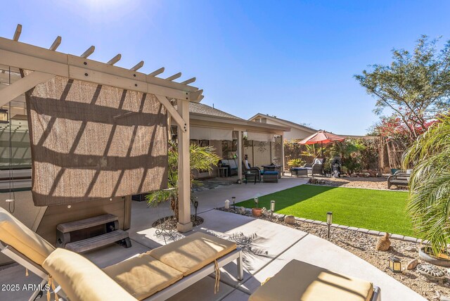 19930 N 98th Ave, Peoria, AZ 85382 - view of patio / terrace with an outdoor hangout area and a pergola