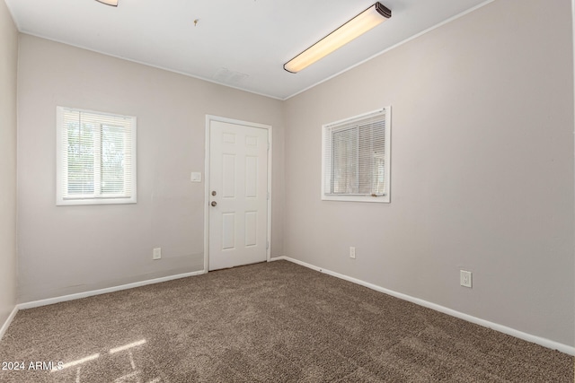 view of carpeted empty room