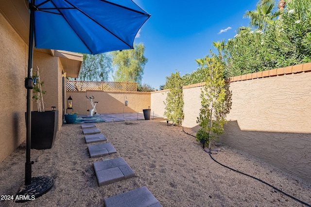 view of yard featuring a patio