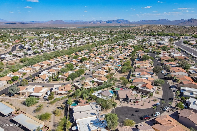 aerial view featuring a mountain view