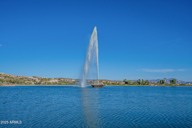 property view of water featuring a mountain view