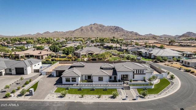 3653 E Runaway Bay Pl, Queen Creek, AZ 85142 - aerial perspective of suburban area featuring a mountainous background