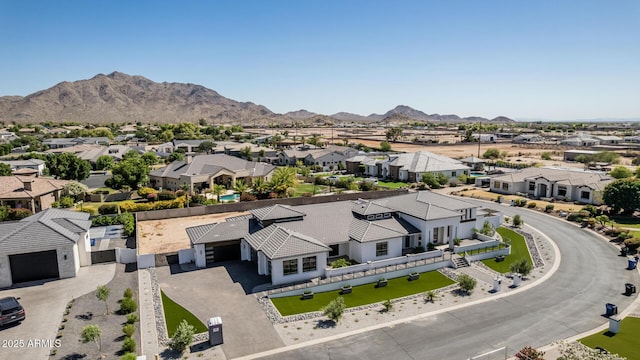 3653 E Runaway Bay Pl, Queen Creek, AZ 85142 - aerial perspective of suburban area featuring mountains
