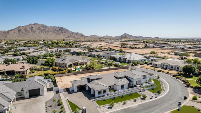 3653 E Runaway Bay Pl, Queen Creek, AZ 85142 - aerial perspective of suburban area featuring mountains