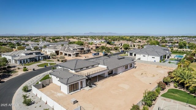 3653 E Runaway Bay Pl, Queen Creek, AZ 85142 - aerial view of residential area featuring a mountain backdrop