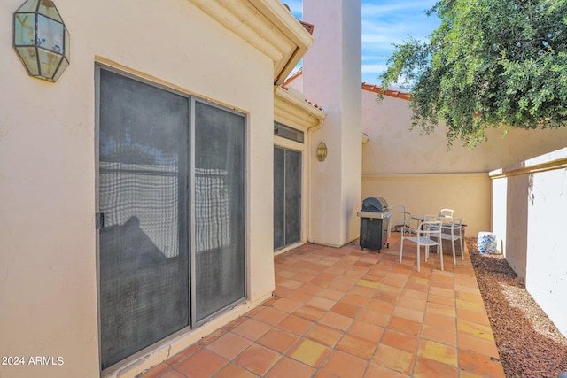 view of patio / terrace featuring grilling area