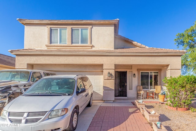 view of front of house featuring a garage