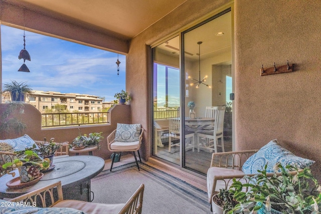 view of patio with a balcony