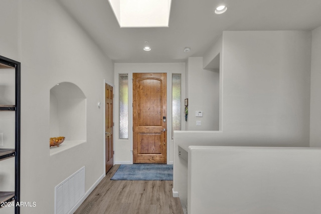 entryway featuring light hardwood / wood-style flooring