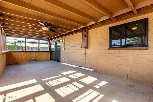 3208 W Port Royale Ln, Phoenix, AZ 85053 - unfurnished sunroom featuring a ceiling fan