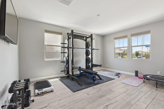 2741 S Gordon, Mesa, AZ 85209 - exercise area with wood finished floors and baseboards
