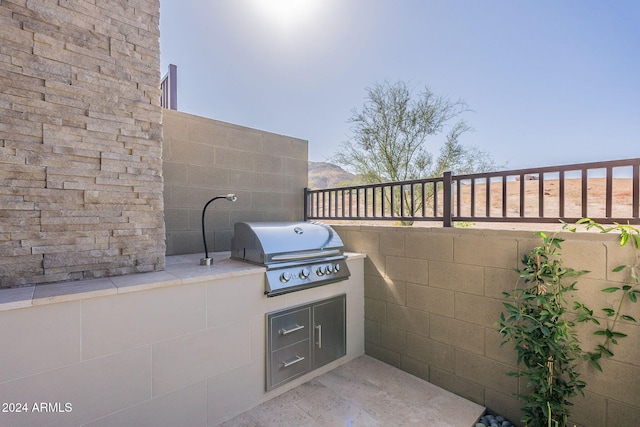 view of patio featuring area for grilling