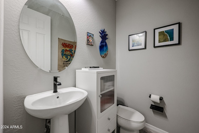 bathroom with toilet and sink