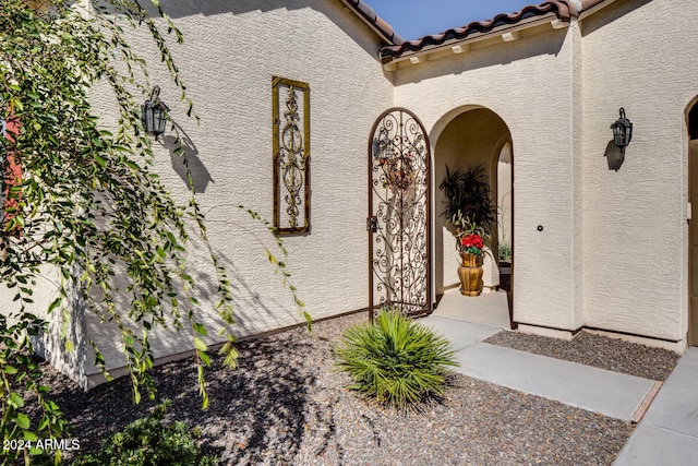 view of doorway to property