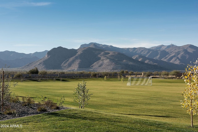 property view of mountains with a rural view