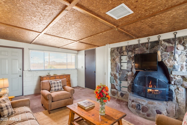 living room with visible vents