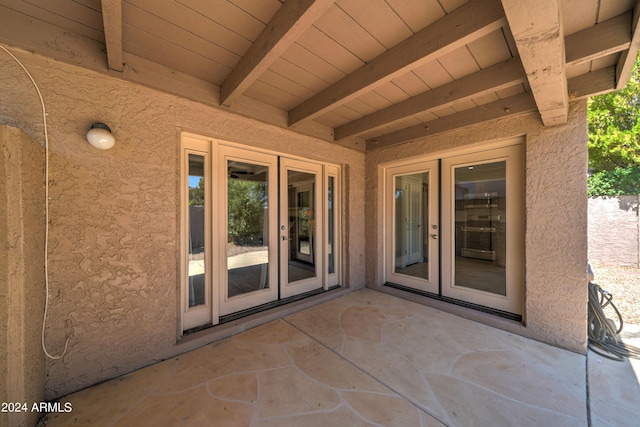 view of patio / terrace with french doors