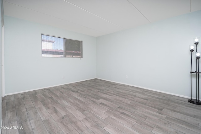 empty room featuring light hardwood / wood-style floors