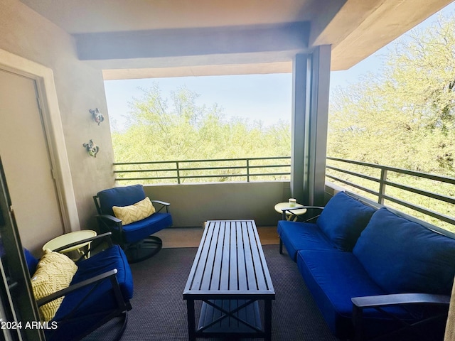 balcony with an outdoor living space