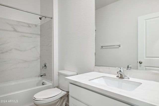 25484 W Graham Trl, Buckeye, AZ 85326 - bathroom featuring toilet, vanity, and shower / bath combination
