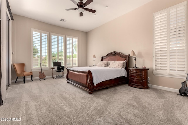 5226 S Fairchild Ln, Chandler, AZ 85249 - bedroom featuring baseboards, carpet flooring, and a ceiling fan