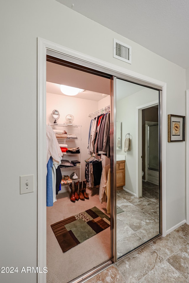 view of closet