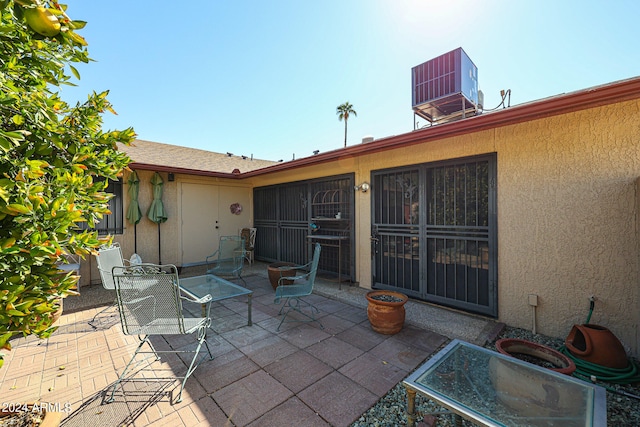 view of patio with central air condition unit