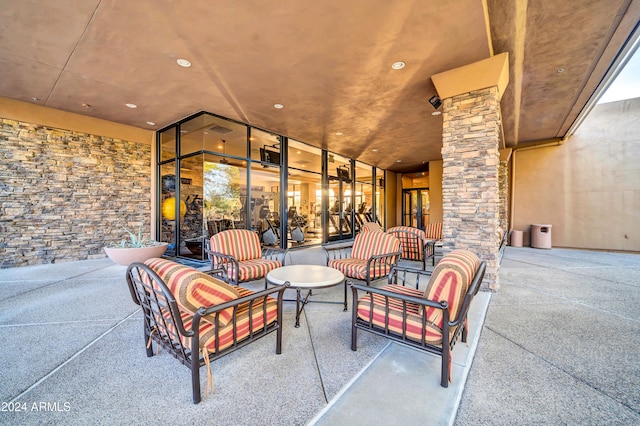 view of patio / terrace with an outdoor hangout area