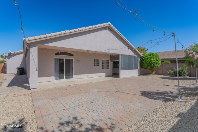 back of house featuring a patio area